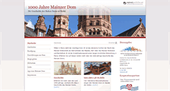 Desktop Screenshot of 1000-jahre-mainzer-dom.de